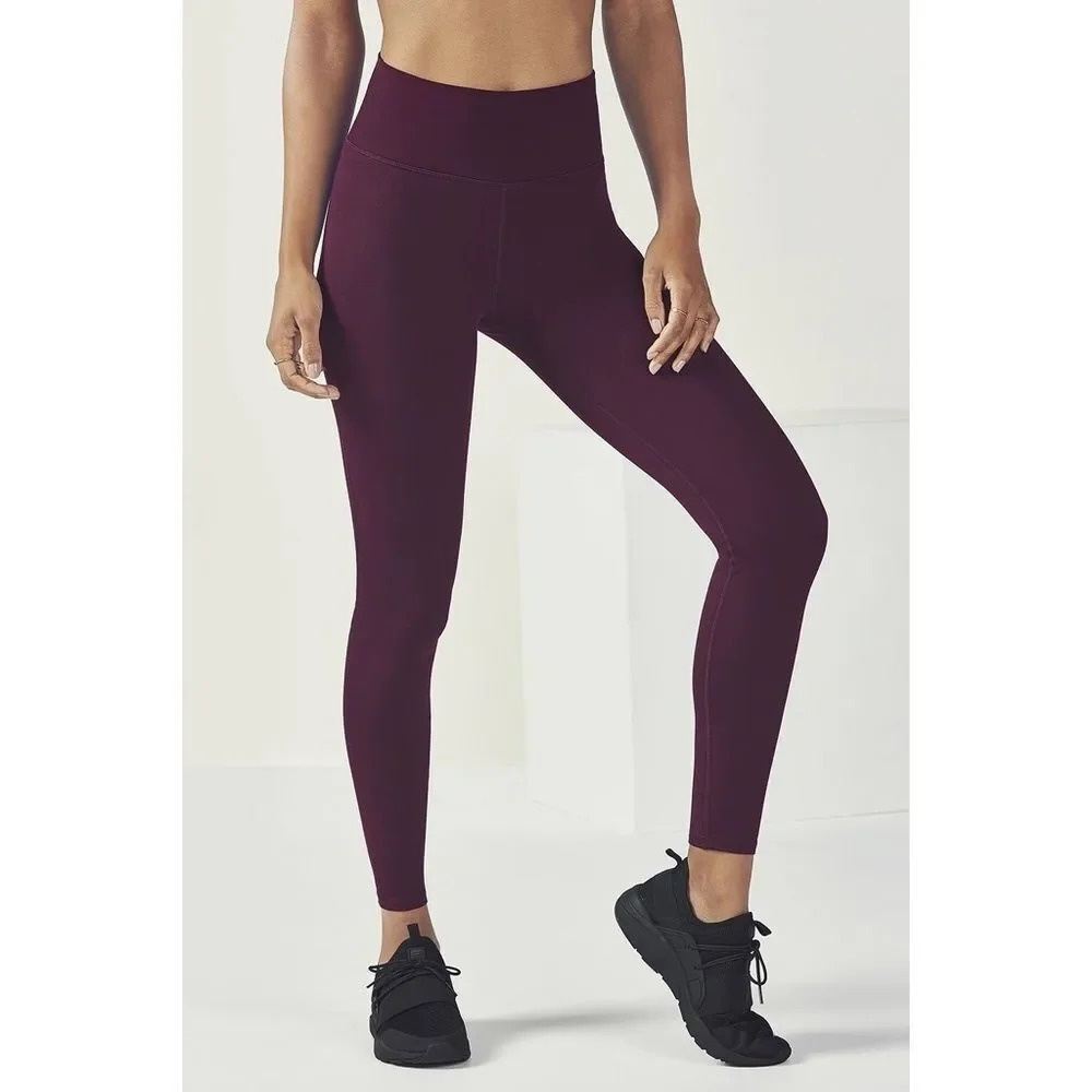 Fabletics Burgundy Define High-Waisted Leggings